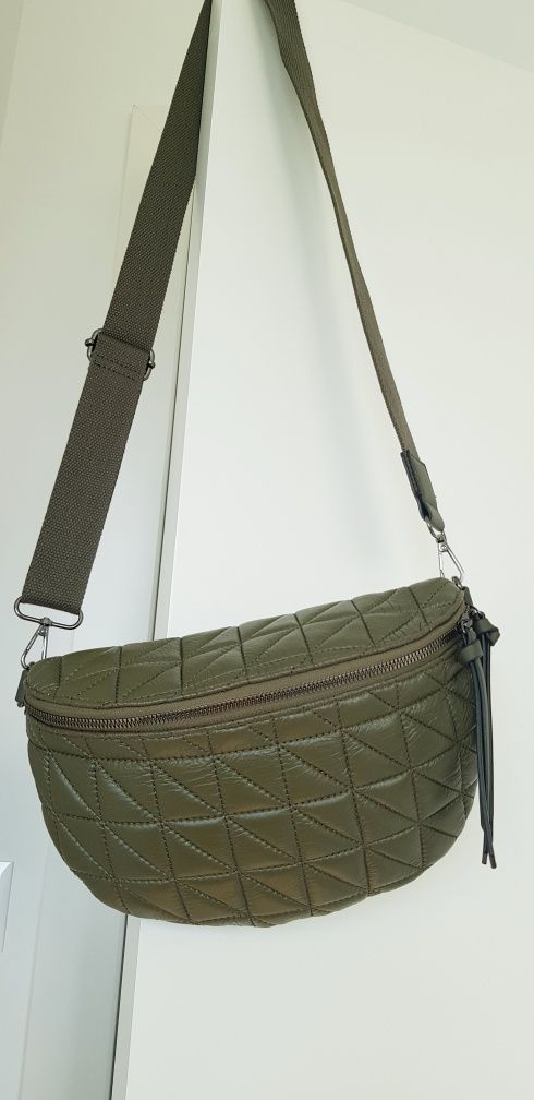 Torebka/nerka Paolo Bags, khaki, ekoskóra