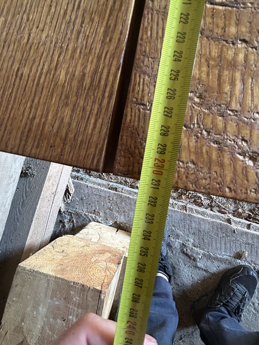 Stół dębowy 3.5cm grubosci 231 cm dlugi nogi metal