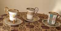 Chávenas de porcelana Antiga da coleção O.H.C.