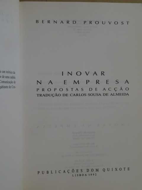 Inovar na Empresa de Bernard Prouvost - 1ª Edição