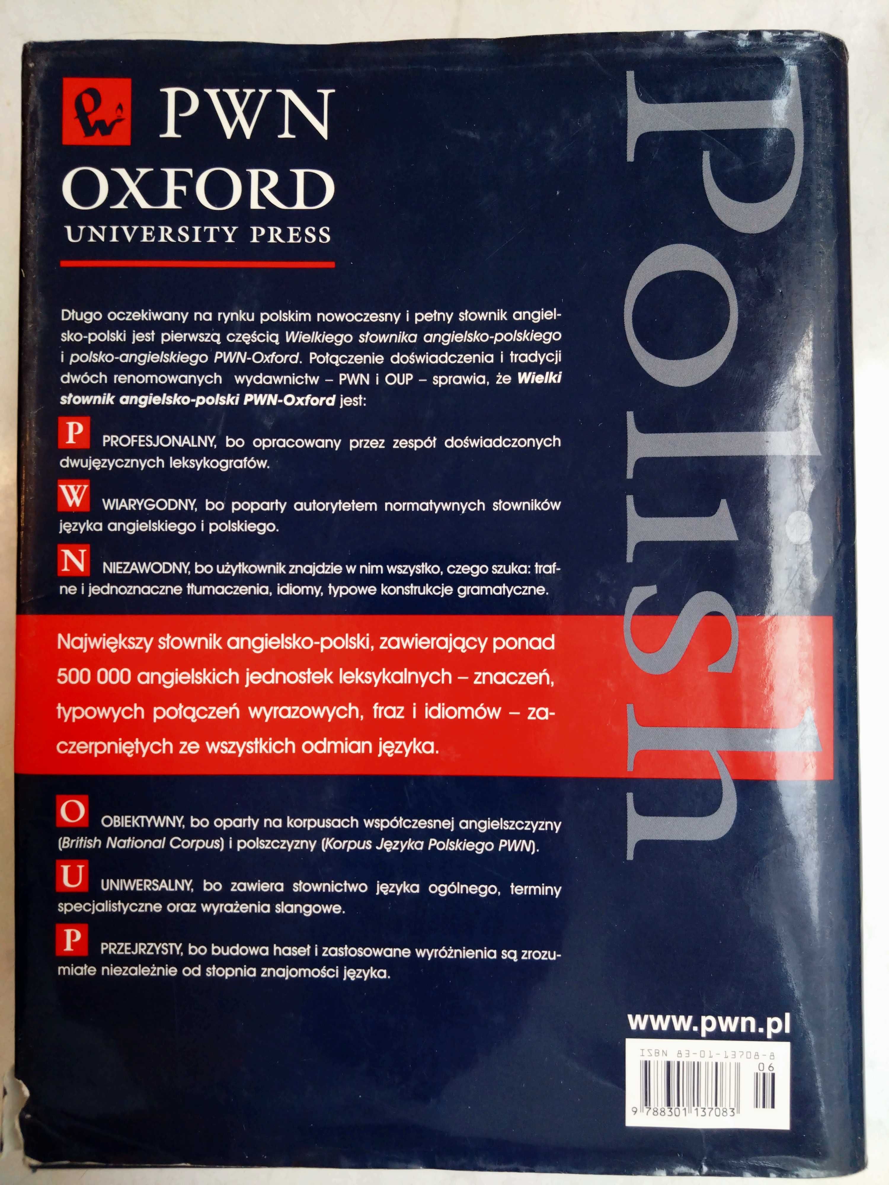 Wielki Słownik Angielsko-Polski PWN Oxford