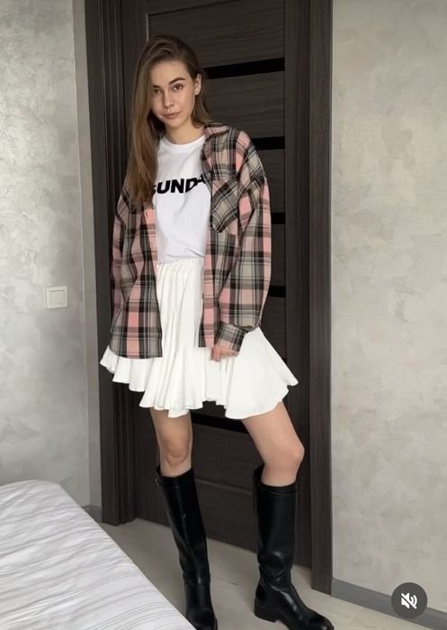 Жіноча сорочка в клітинку oversize