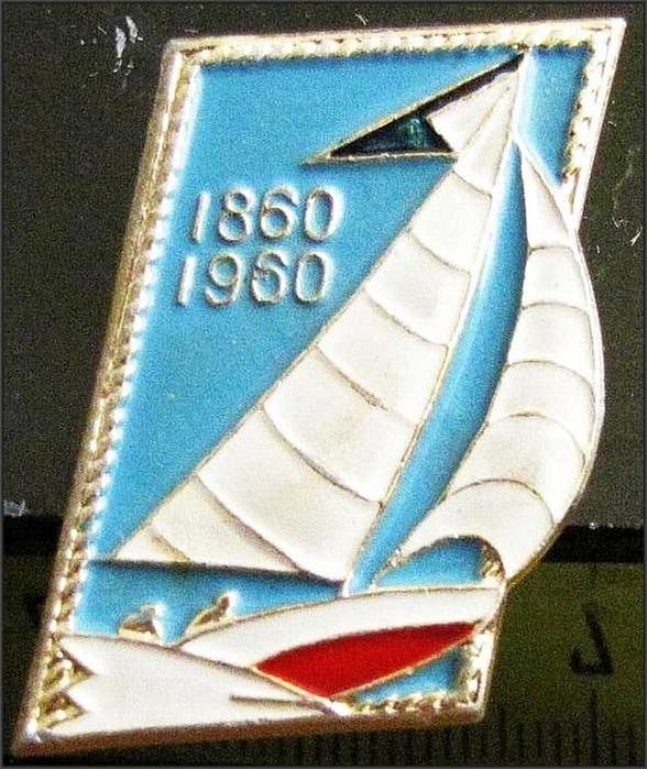 Яхта. Яхтенный значок. Яхт-клуб. Парус. Регата. Коллекция. Морской.