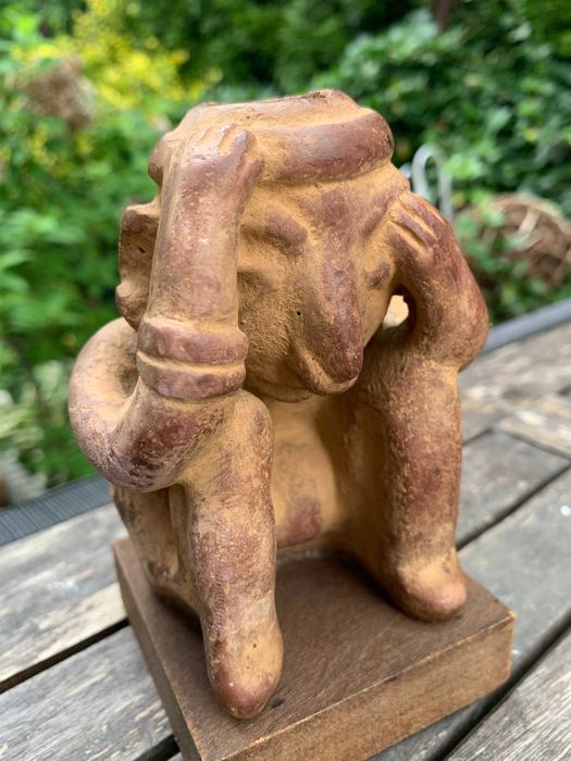 zeźba stara stuteetka funeralna,  prekolumbijska Meksyk, replika