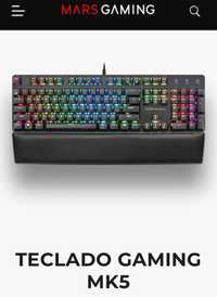 Teclado Mars Gaming MK5 100%, switch blue, layout PT