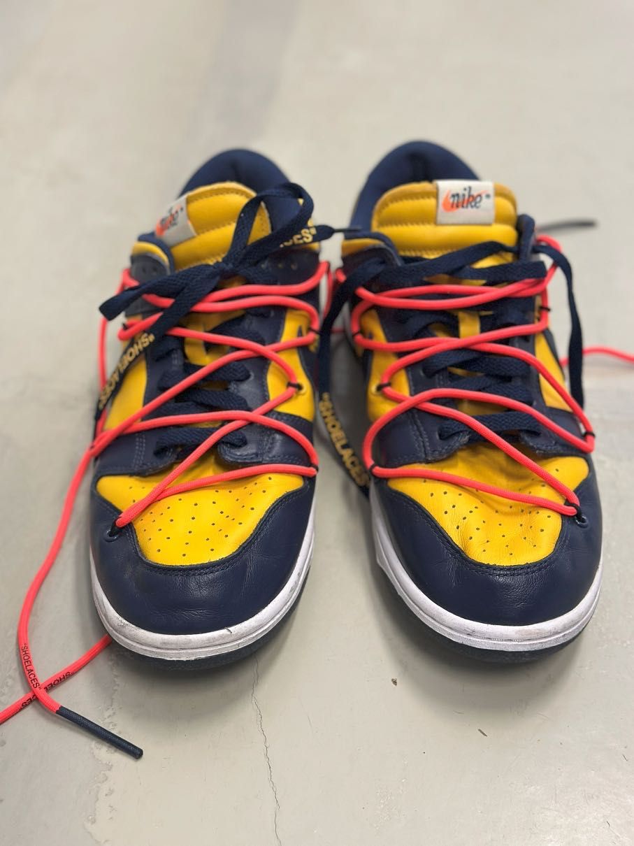 Ténis Nike Dunk Low Off-White “University Gold”