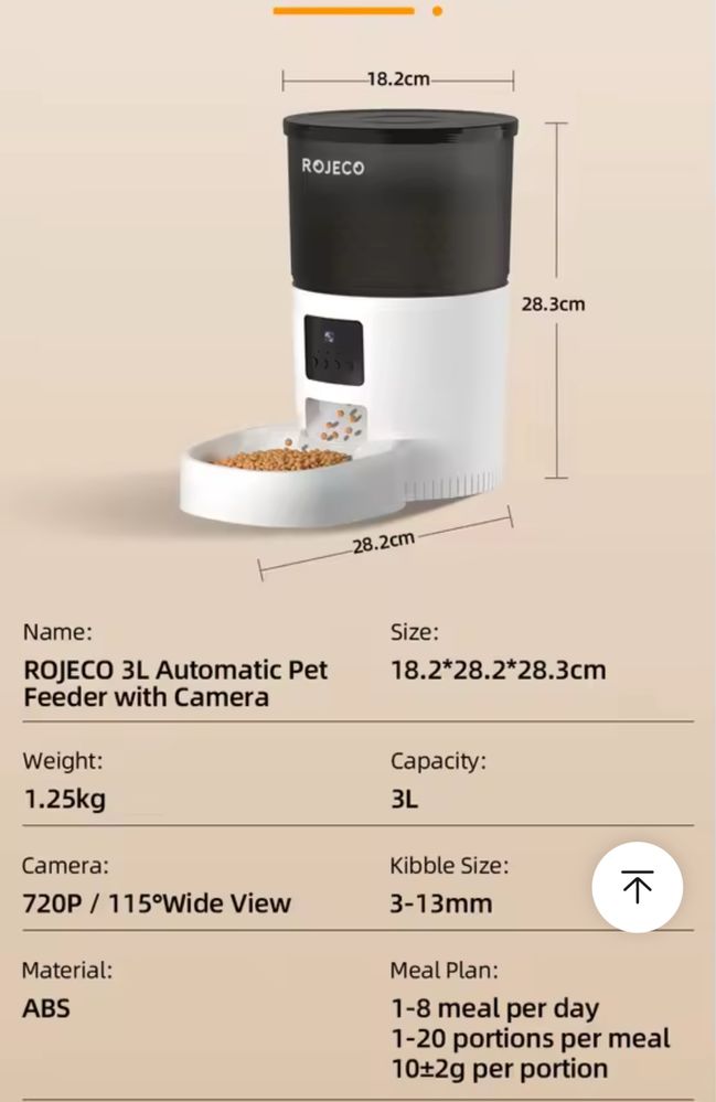 Automatyczny podajnik karmy ROJECO
