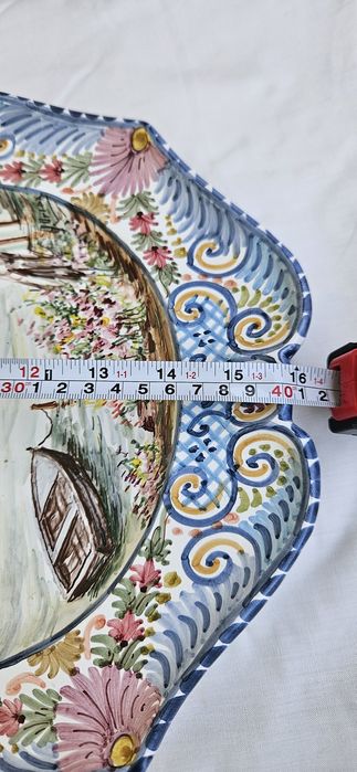 Prato de loiça pintado à mão