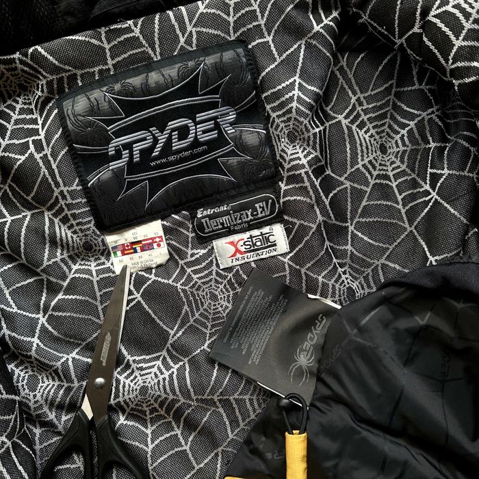 SPYDER dermizax-ev 20,000 mm ski suit jacket & pants set yellow / gray