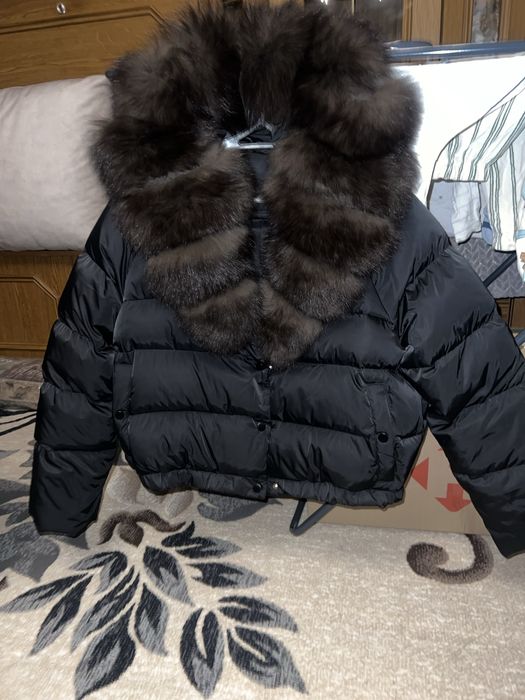 Куртка бомбер з натуральним хутром