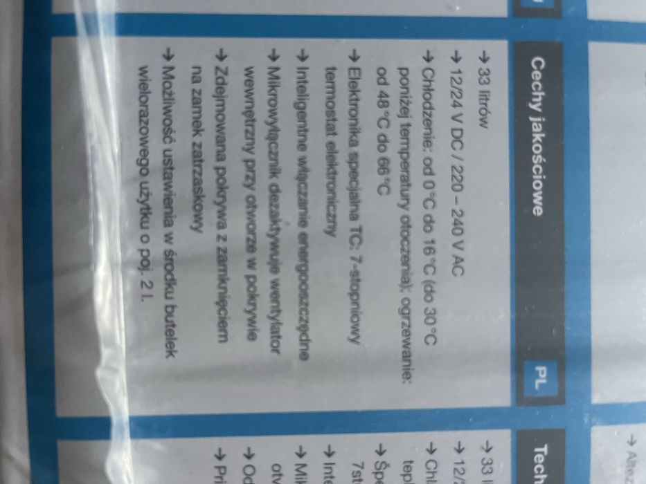 Tropicool TC 35 Lodówka termoelektryczna T12 / 24 / 230 V