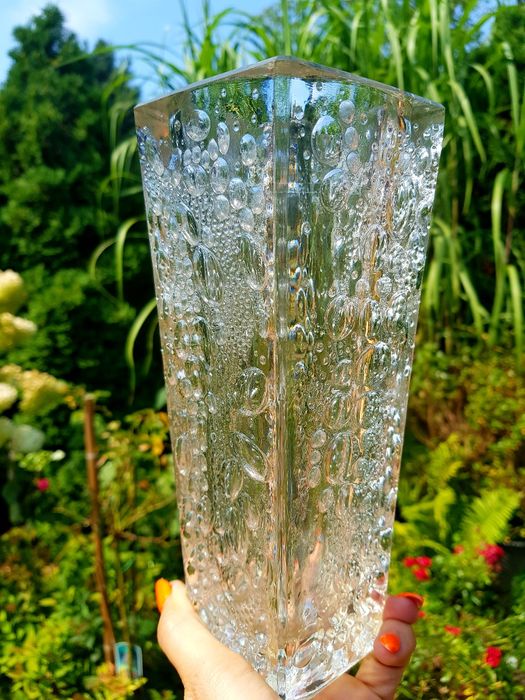 Wazon Krople Rosy,  Vintage PRL