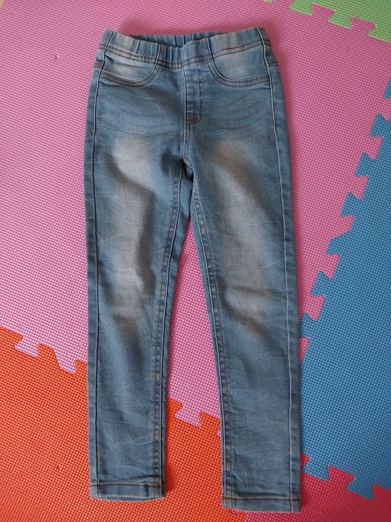 Spodnie zestaw 116 3 pary jeansy sztruksy