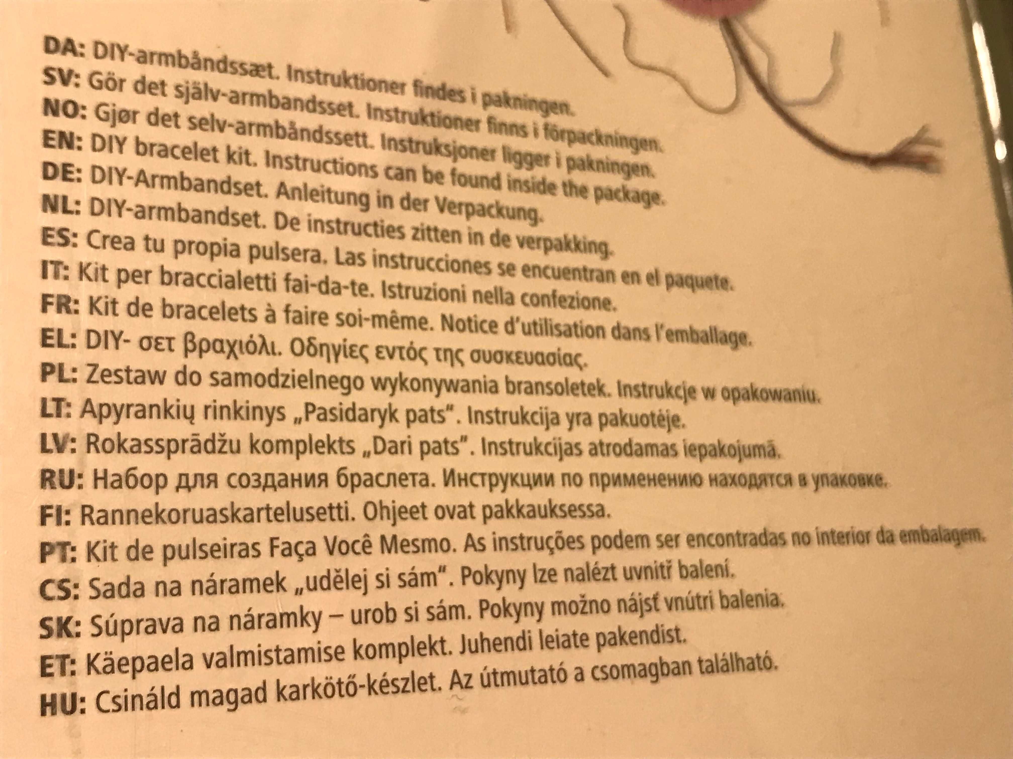 Zestaw do samodzielnego wykonywania bransoletek - nowy