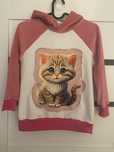 Nowa Bluza welurowa z kotkiem r 122