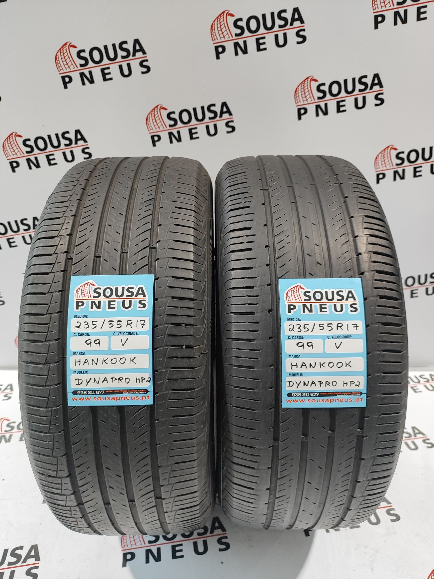 2 pneus semi novos 235-55R17 Hankook - Oferta dos Portes