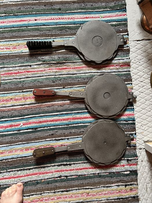 Gofrownica żeliwna 3 szt