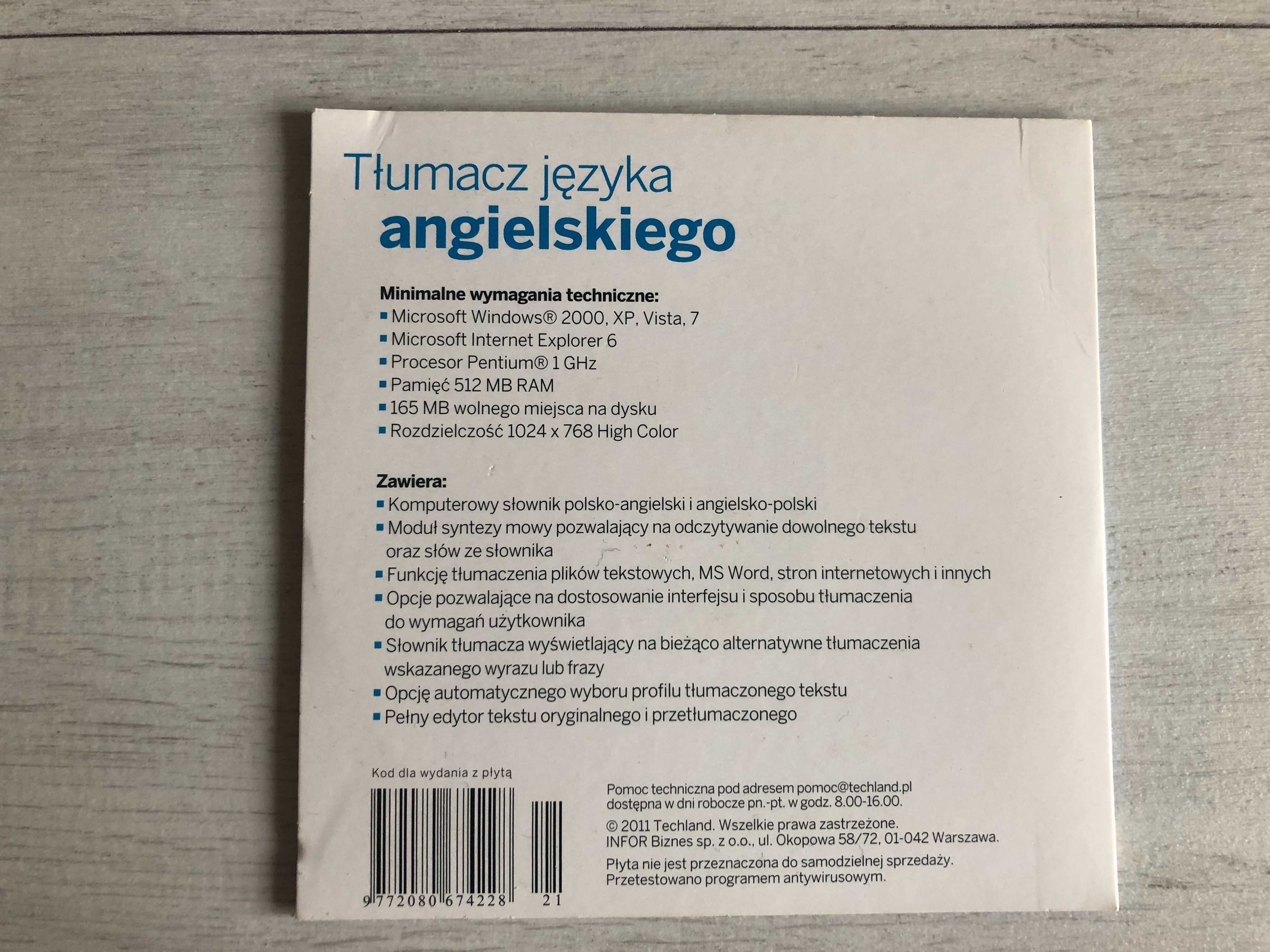Komputerowy tłumacz języka angielskiego CD