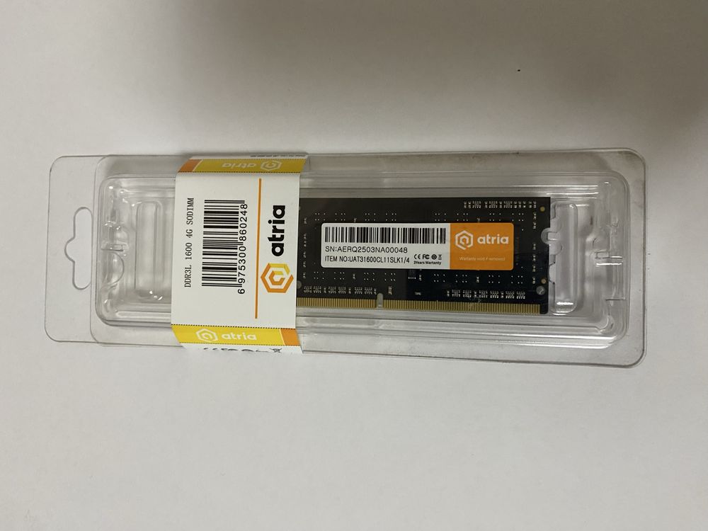 Atria 4GB DDR3L-1600