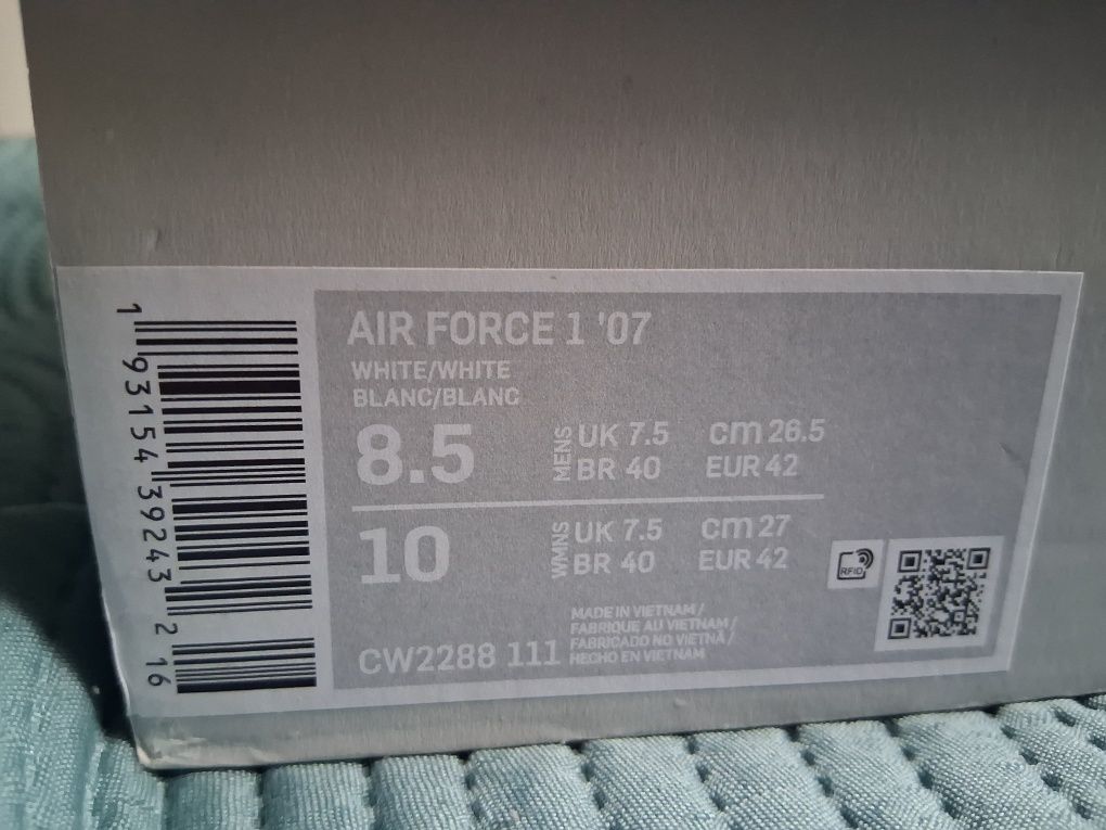 Białe Air Force 1 r. 42