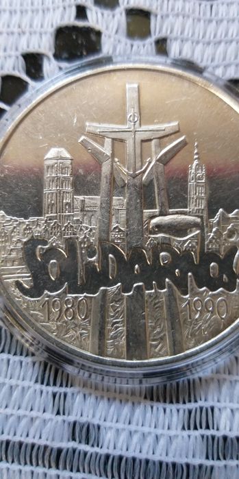 Moneta srebrna Solidarność TYLE czystego polskiego SREBRA