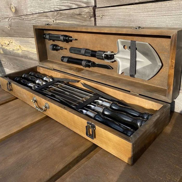 Набір шампурів ручної роботи на подарунок, набор шампуров с ДОСТАВКОЙ