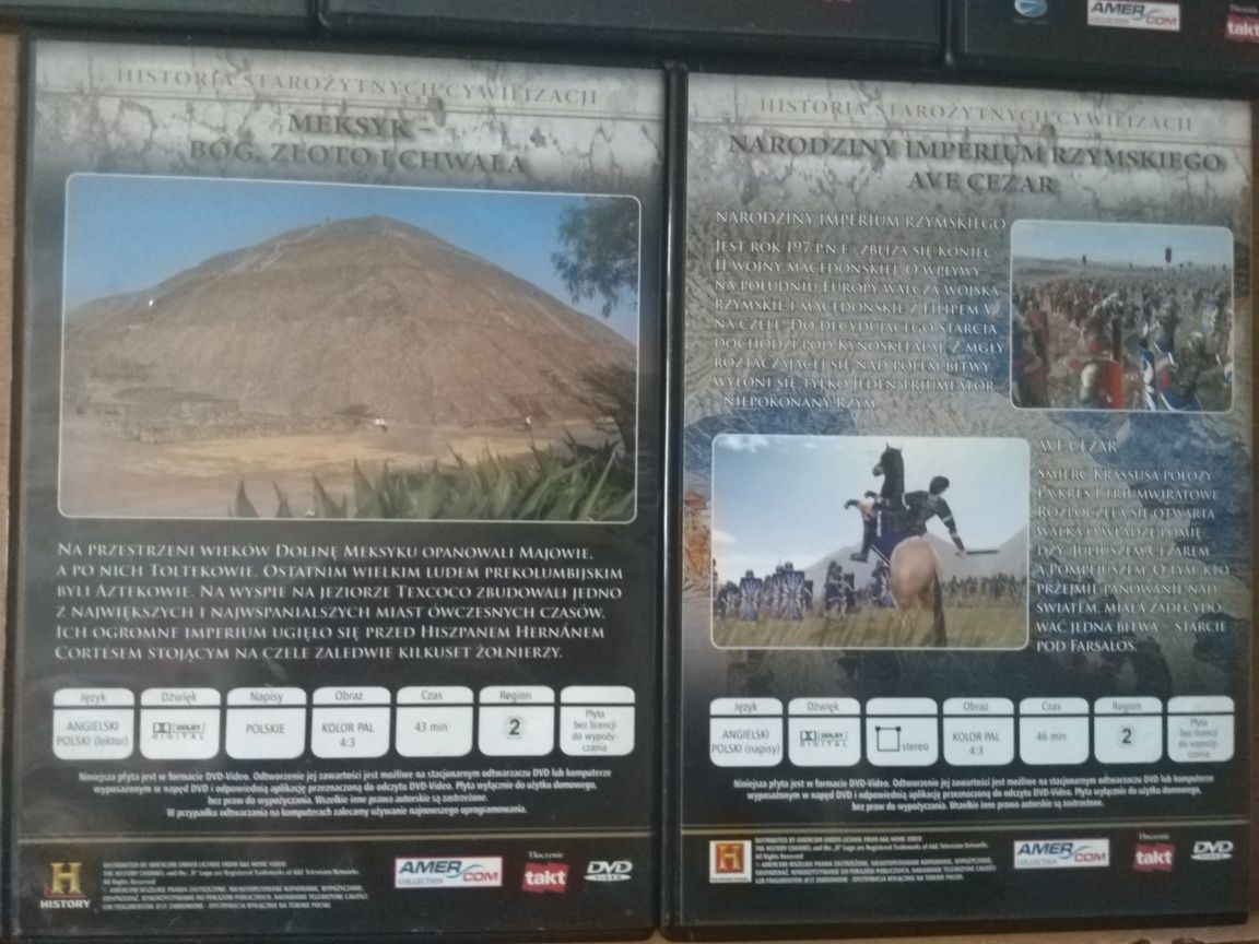 Historia starożytnych cywilizacji Seria dvd Hunowie Pompeje Meksyk