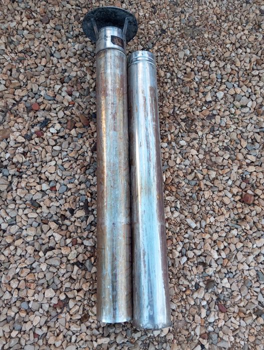 Tubos de inox de 120mm para salamandra