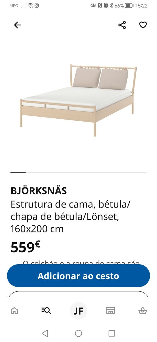 Vendo cama IKEA com pouco uso