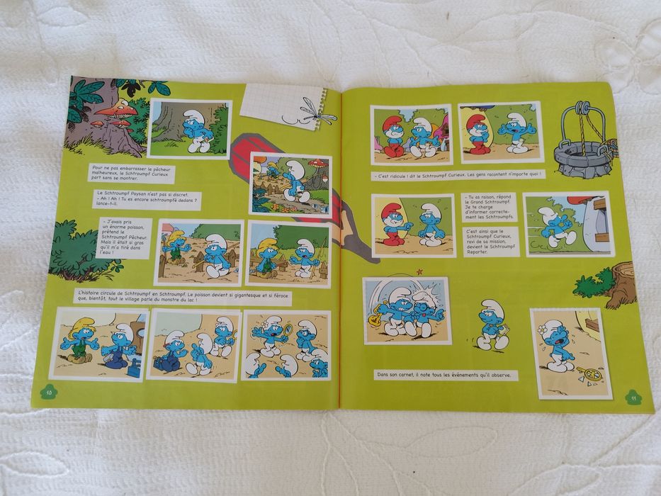 Álbum de cromos raro da Panini. Edição belga dos Smurfs. Completo. Edi