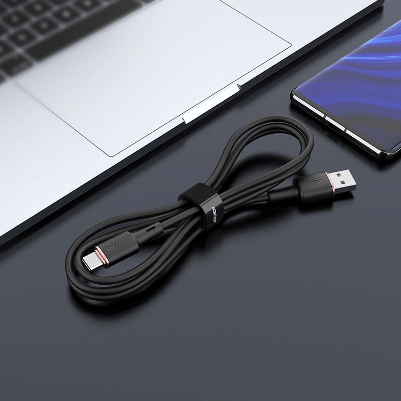 Acefast Kabel Usb - Usb Typ C 1,2M, 3A Czarny (C2-04 Black)