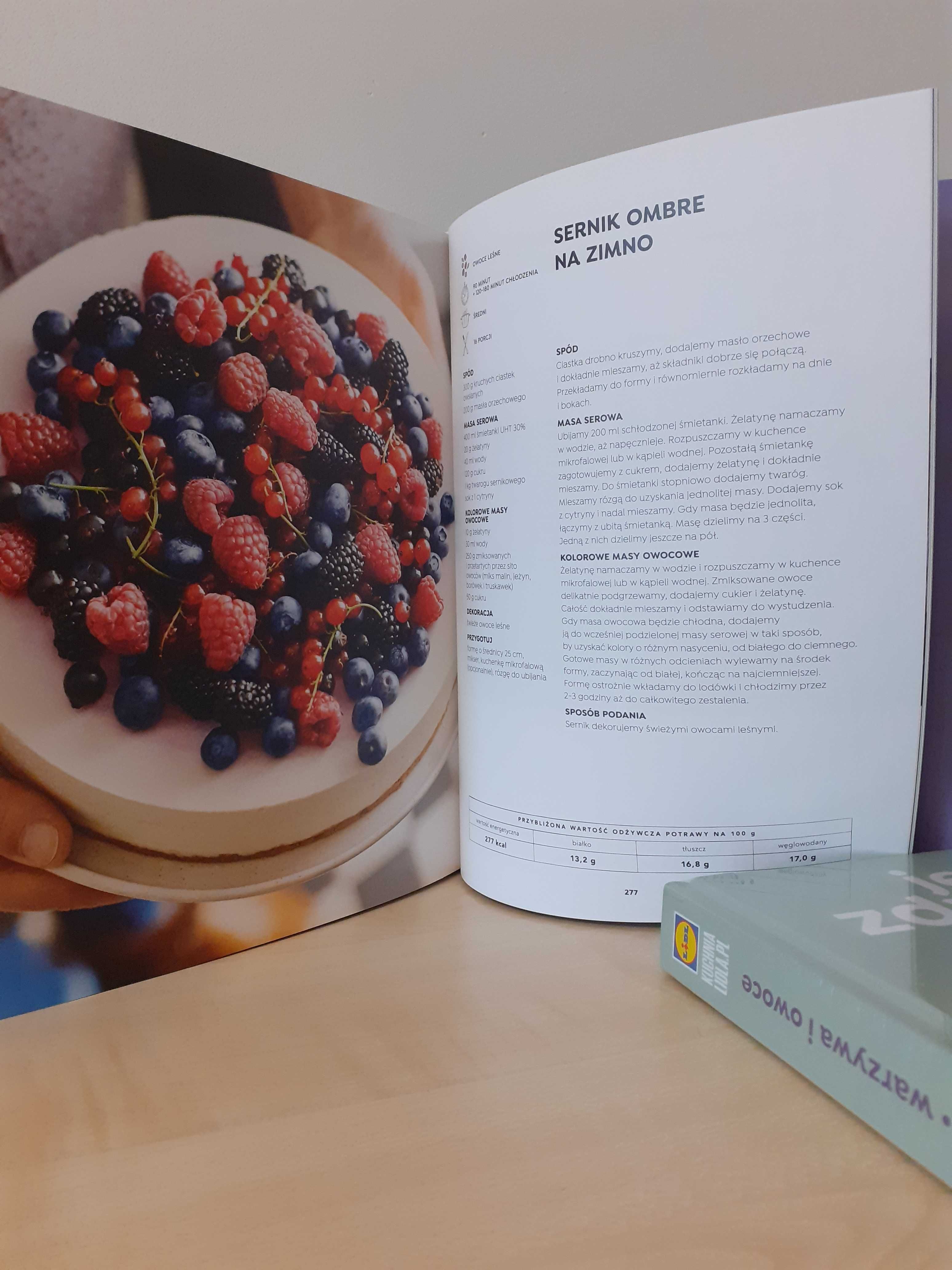 Książka kucharska jeść zdrowiej warzywa i owoce lidl