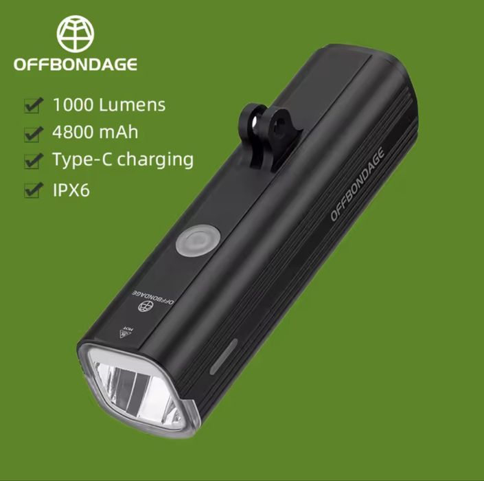 Lampka offbondage 1000lm 4800mAh USB rowerowa latarka swiatlo