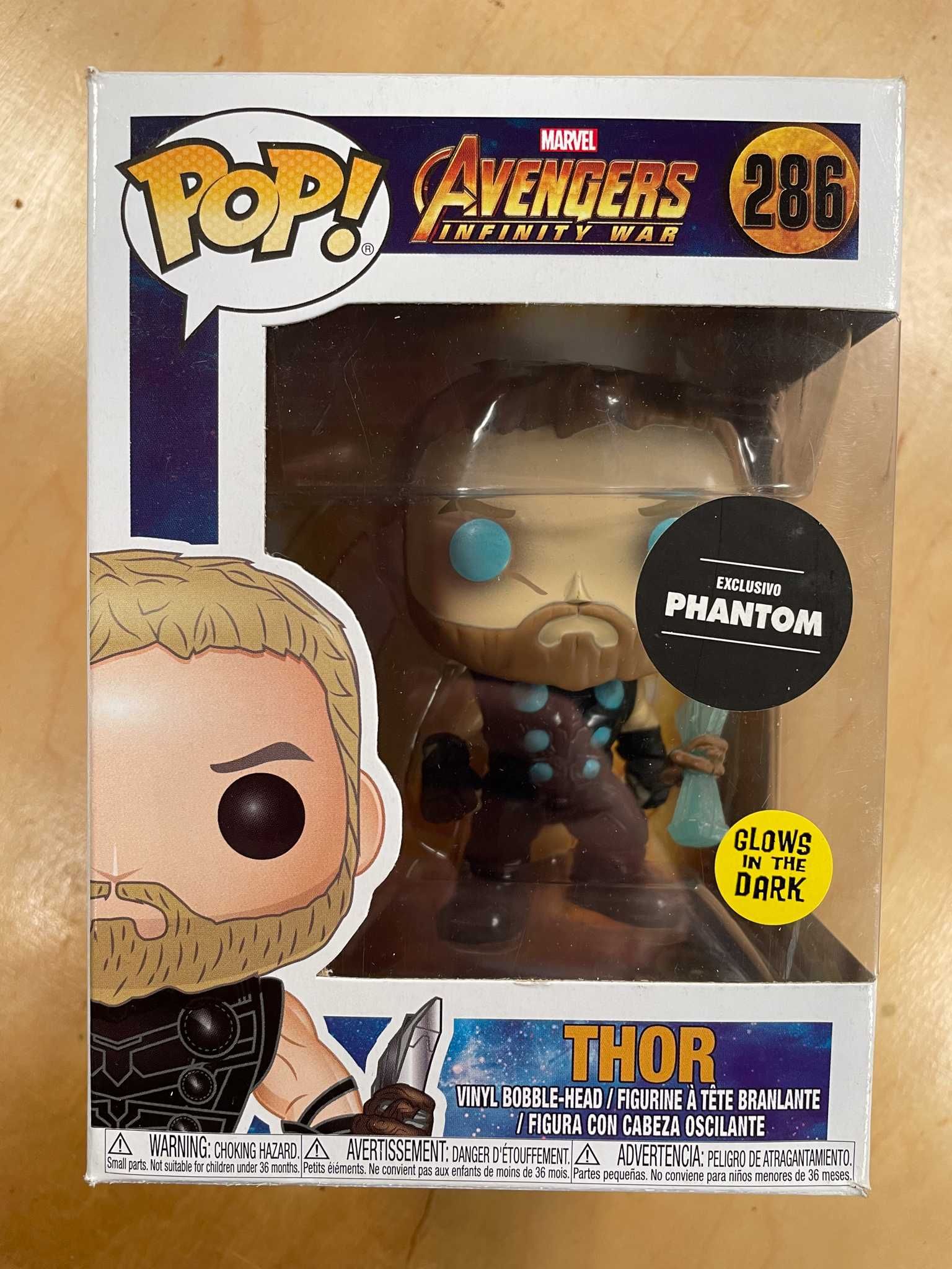 Funko pop Thor 286 Glow in The Dark Exclusive Avengers z protektorem