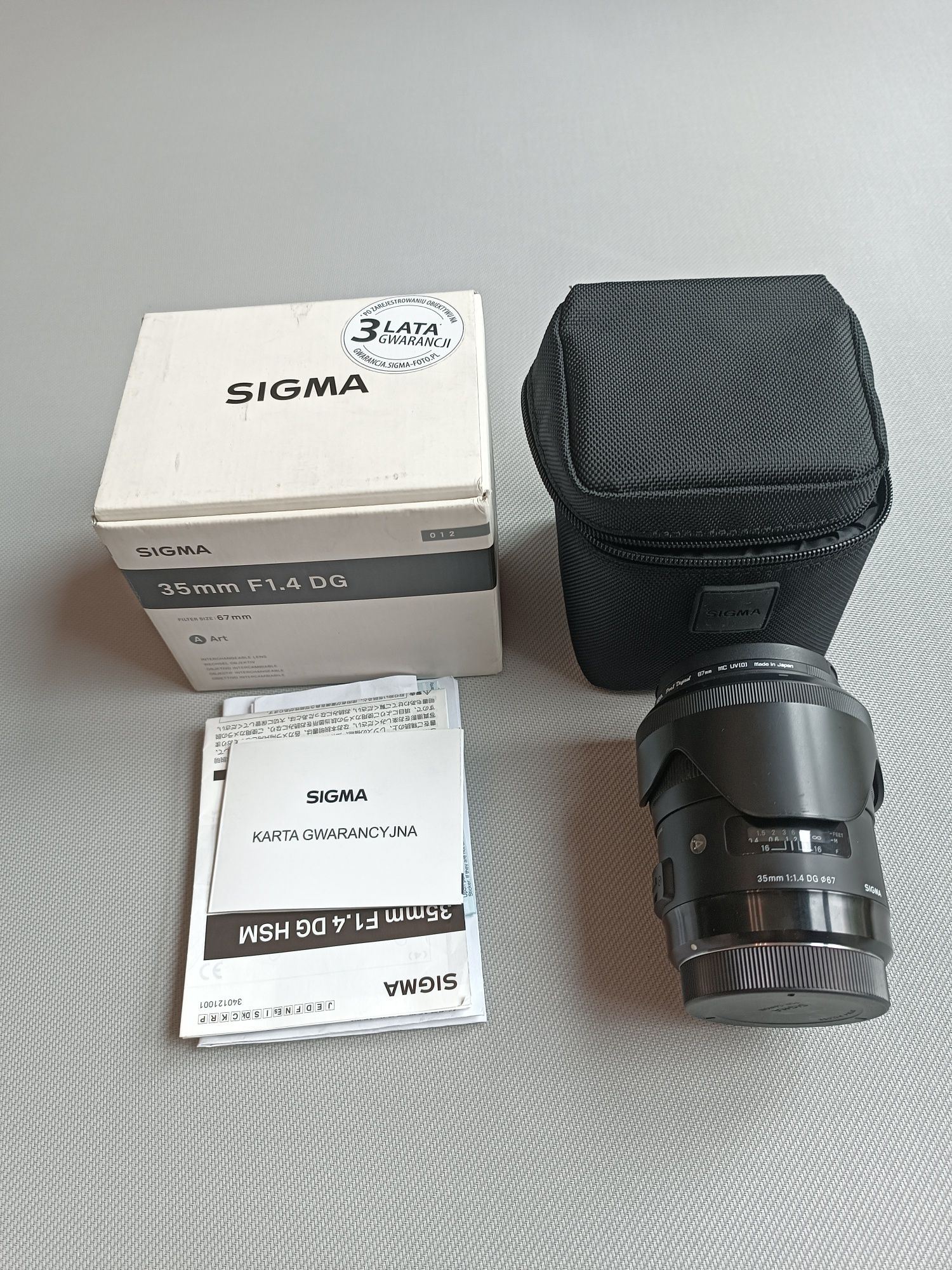 Sigma 35mm f1.4 DG Art hsm obiektyw z mocowaniem do Canon,