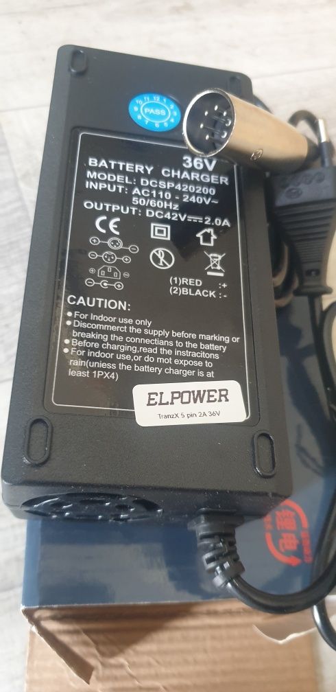 Ładowarka do roweru elektrycznego 36V Giant Sparta itp. Tranz-x 5 pin
