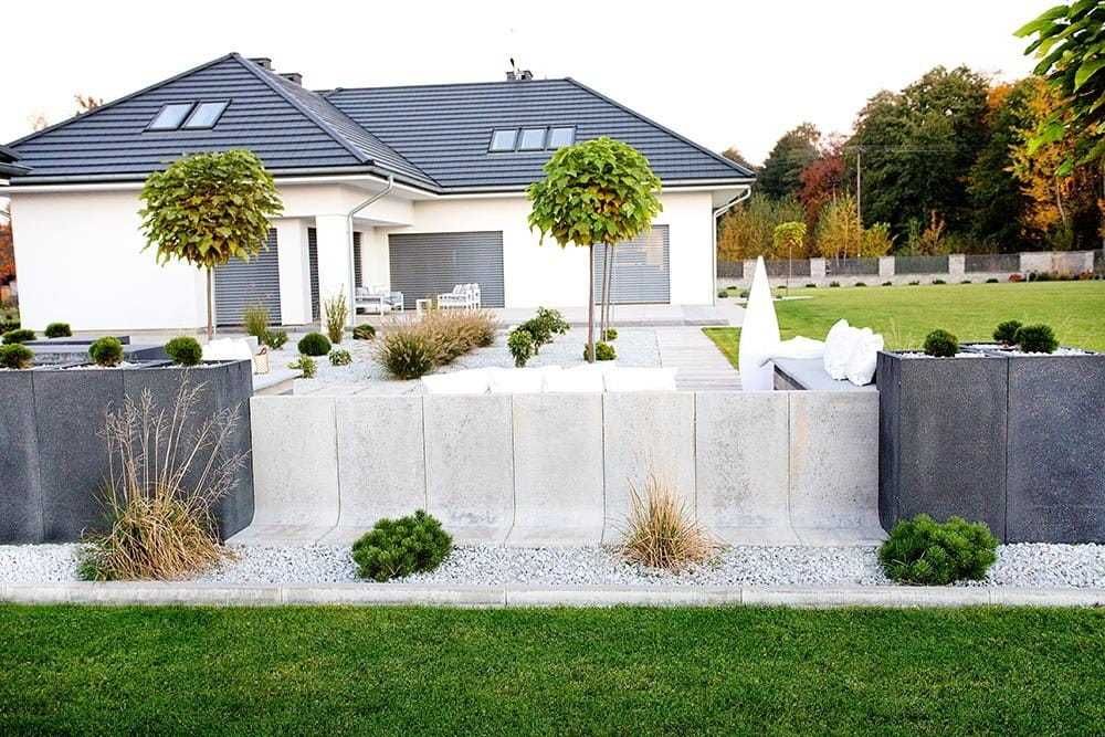 Ogrodzenie Betonowe Blok Monolityczny Architektoniczne Płot Mur