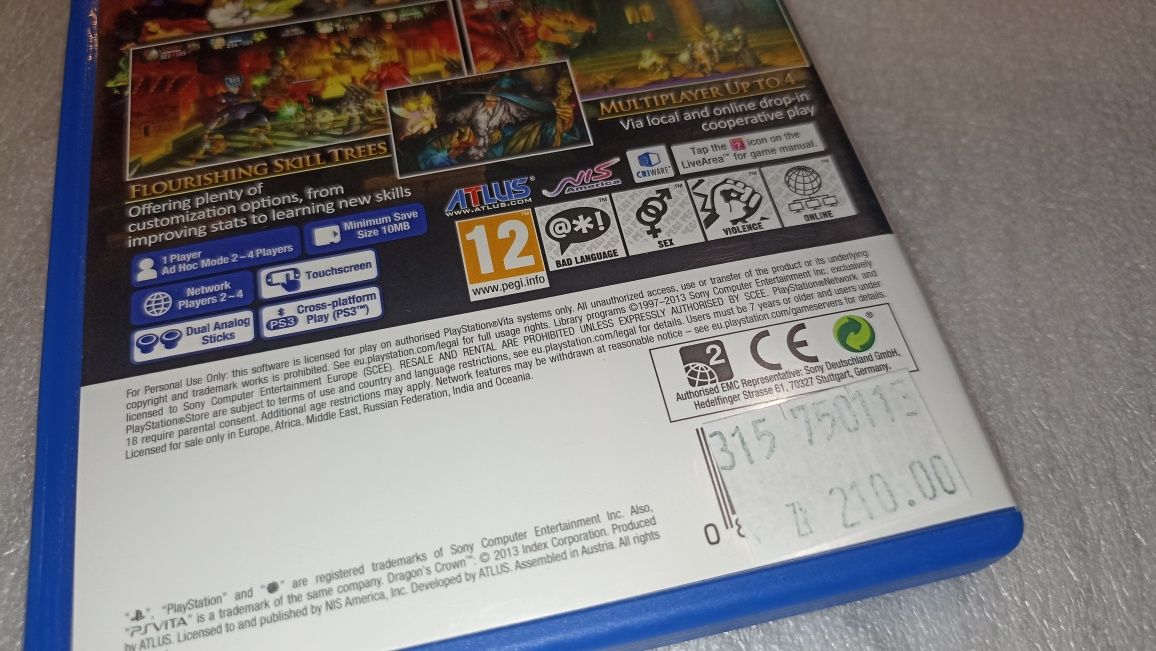 Dragon's Crown PS Vita super stan sklep zamiana kioskzgrami