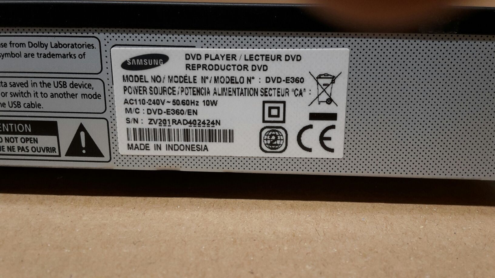 Samsung Dvd w bds.