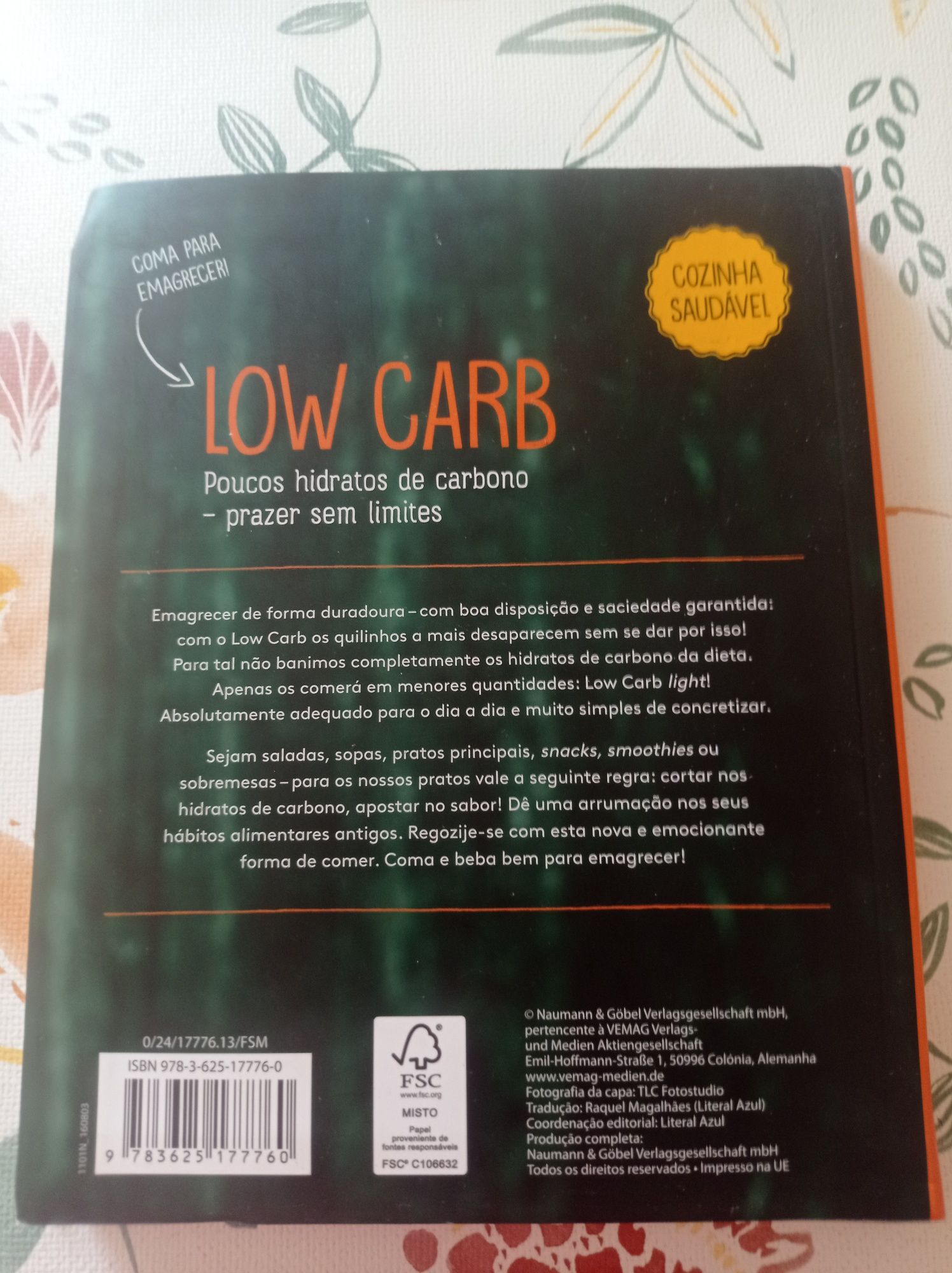 Livro Low Carb Poucos hidratos de carbono prazer sem limites