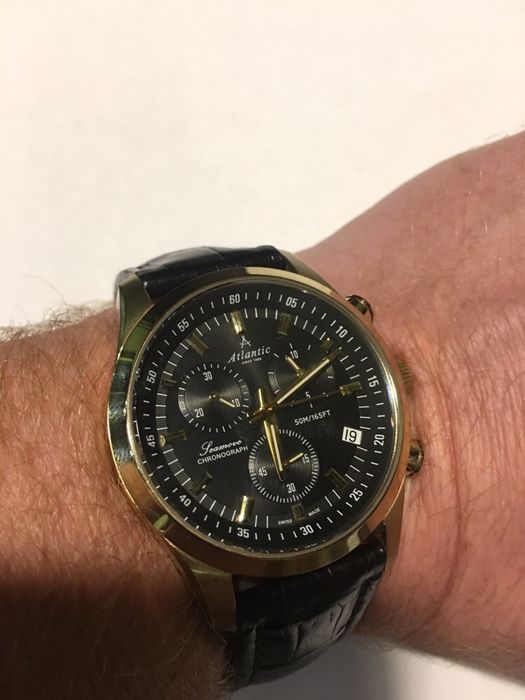 Продам мужские швейцарские кварцевые часы Atlantic (оригинал)