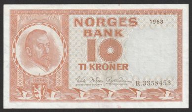 Norwegia 10 koron 1968 - Christian Michelsen - stan 2