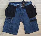 Dunderdon Snickers C48 Denim szorty spodenki robocze serwisowe cargo