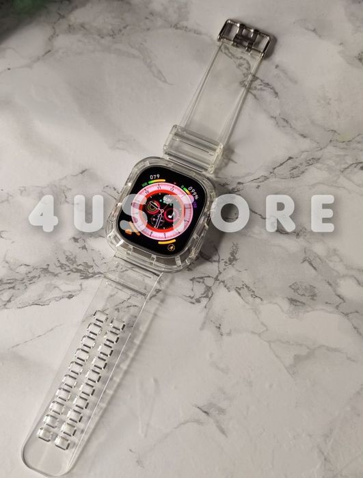 Ремешок бампер на Apple Watch Ultra 49 прозрачный ремінець прозорий