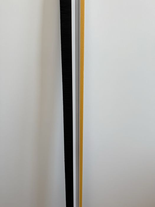 Veda porta adesivo AXTON aluminio com escova 1 metro branco