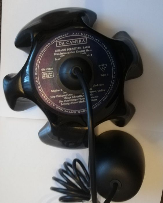 Lampa żyrandol z płyty winylowej oryginalny ciekawy czarny klosz loft