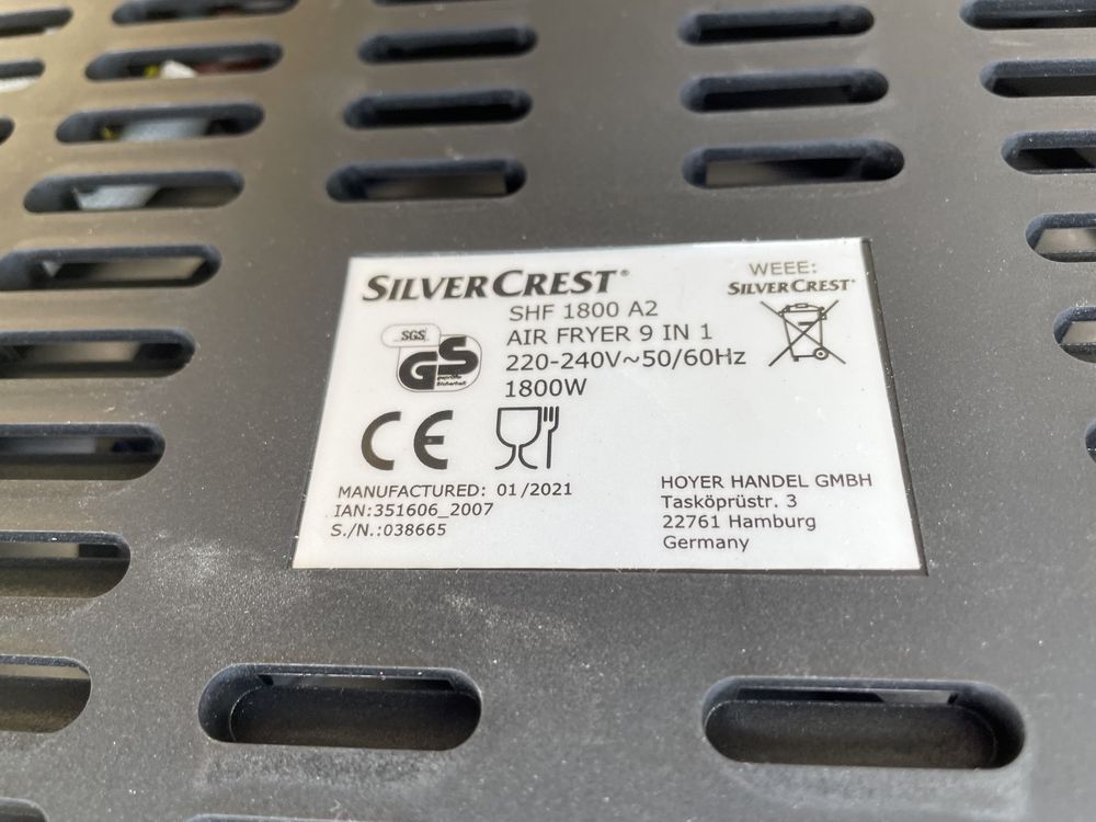 Багатофункціональна електропіч SilverCrest SHF 1800 A2