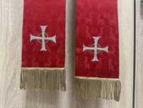 Stuła czerwona zabytkowa - szaty liturgiczne