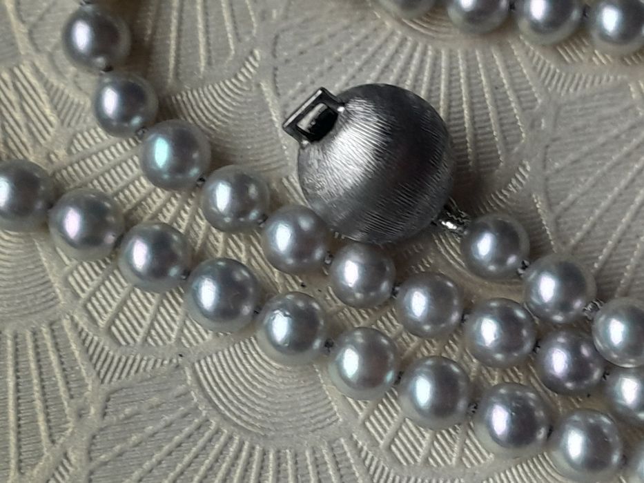 Naszyjnik Złoto 585  Perły Akoya Certyfikat