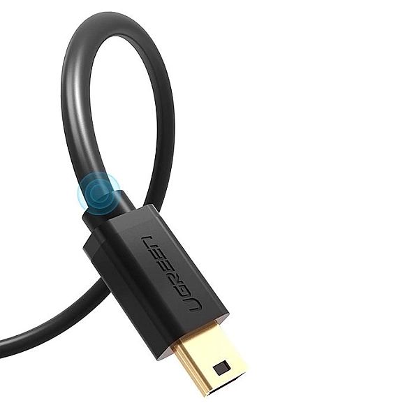Ugreen kabel przewód USB - mini USB 480 Mbps 3 m czarny (US132, 10386)